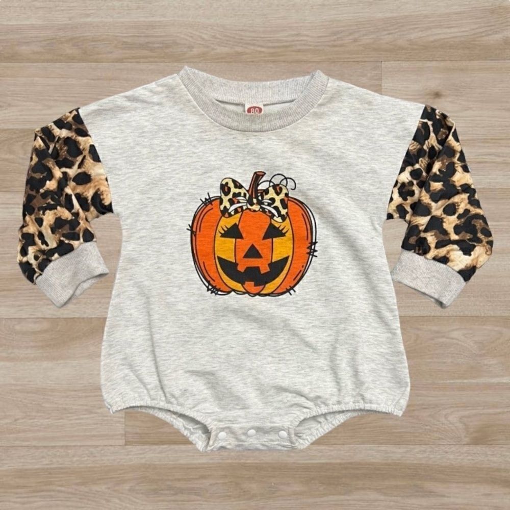 Baby Girl Halloween Leopard Long sleeve Romper (6-12 months) - Picture 1 of 7